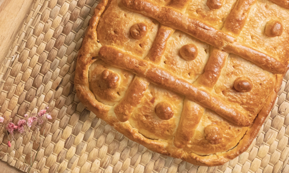 Deliciosa empanada de pollo y setas