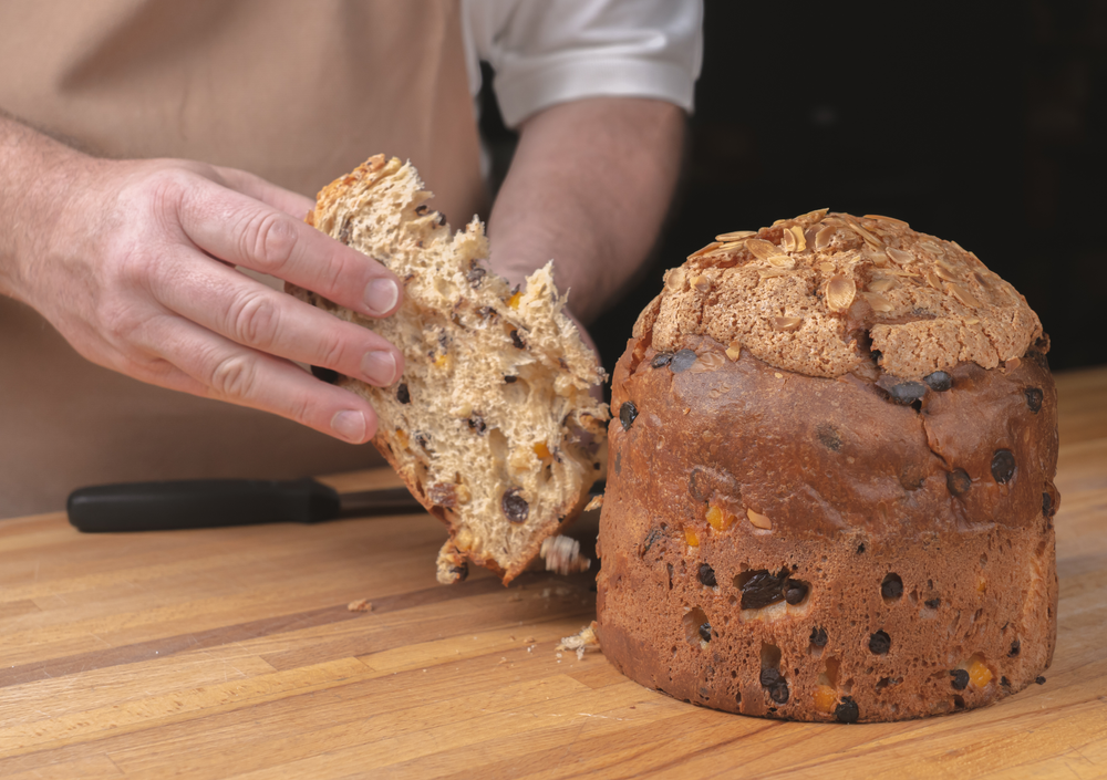 Interior de Panettone navideño
