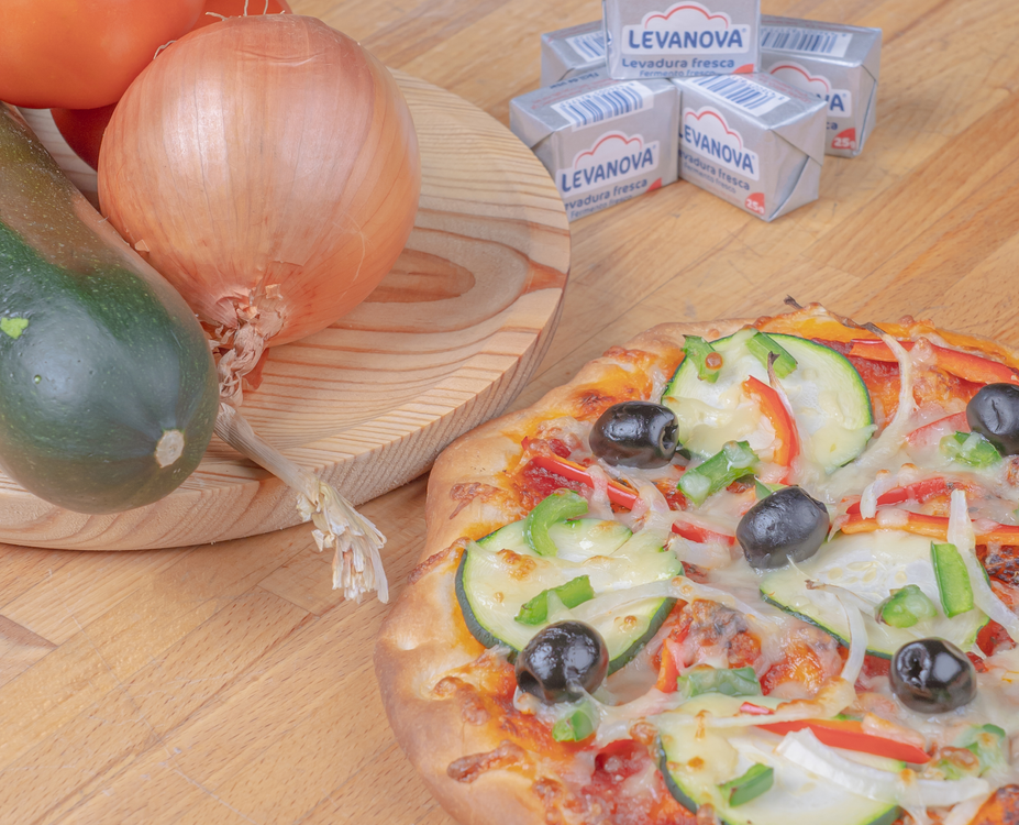 Receta de pizza vegetariana