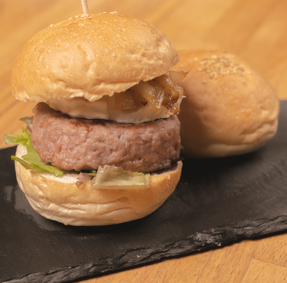 hamburguesa casera de buey