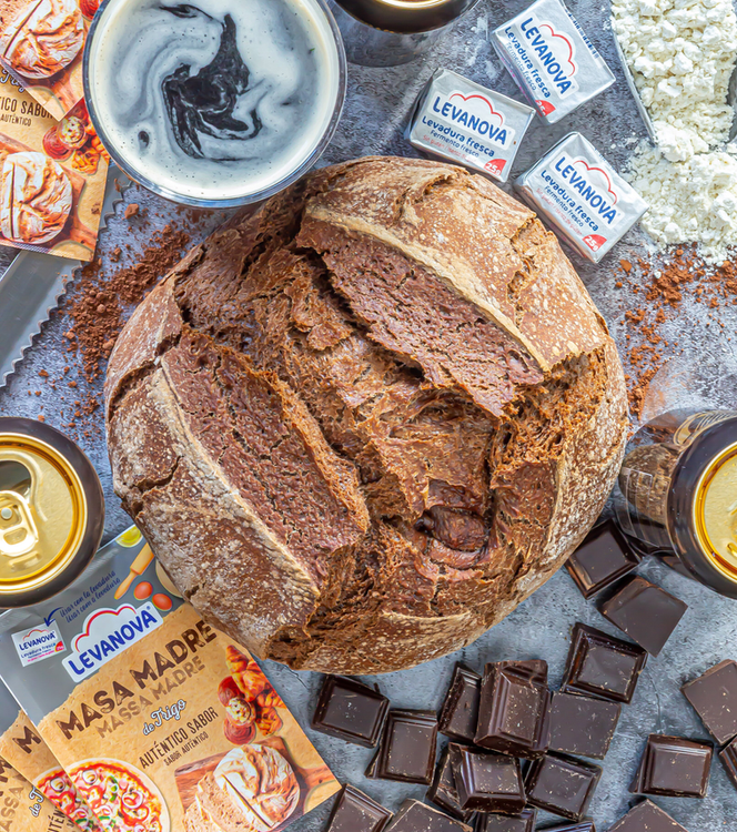 Pan de cerveza negra y chocolate