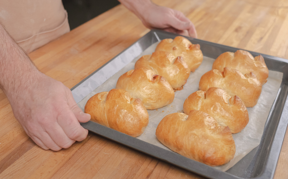 Receta de bollos preñaos preparada