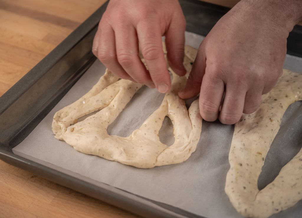 Preparación masa fougasse casera